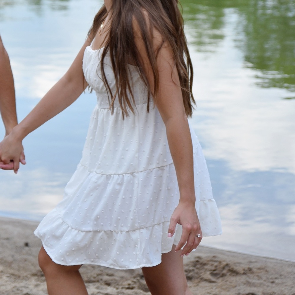 White Tiered Summer Dress - Women's